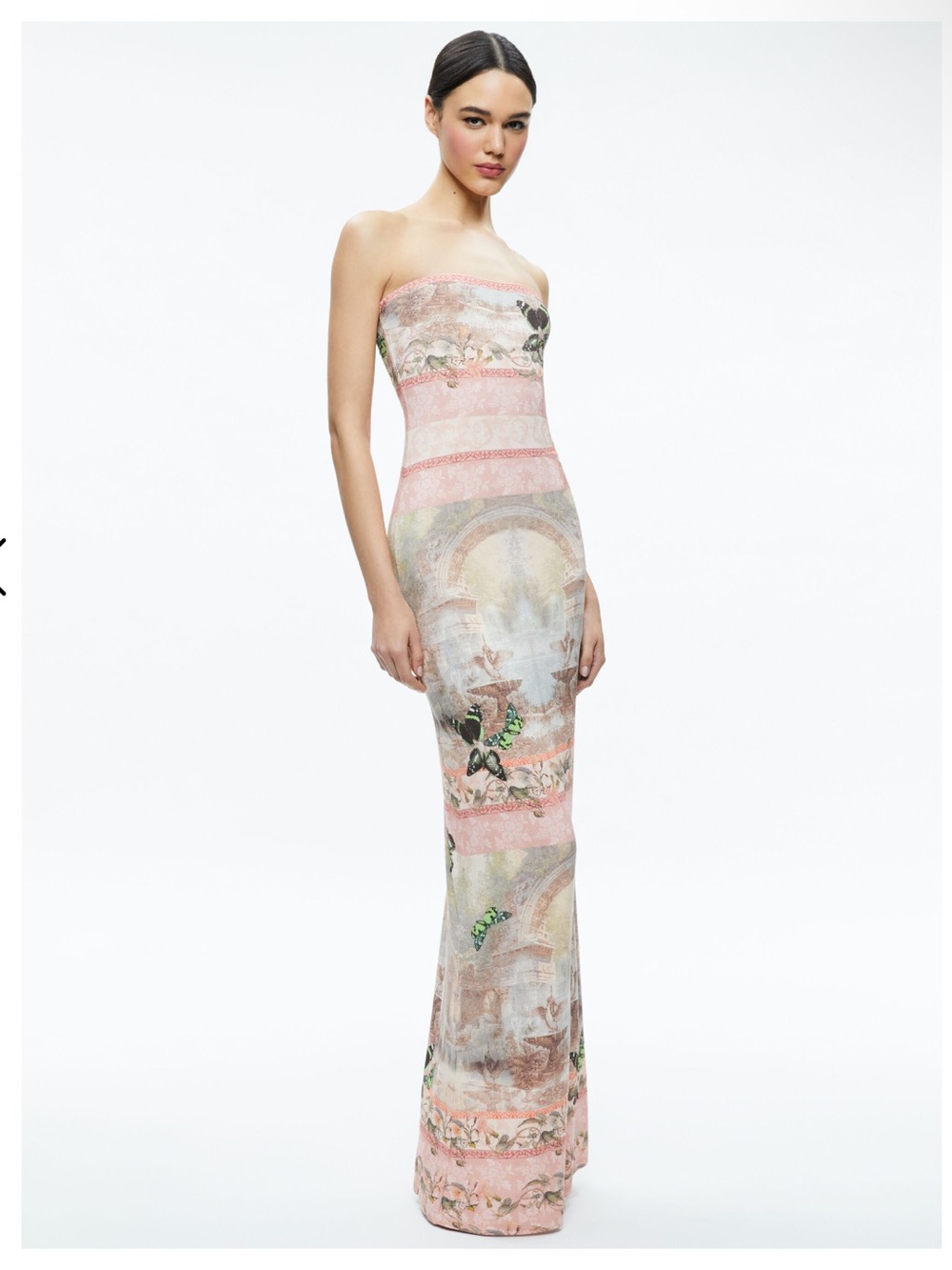 NWT Alice + Olivia DELORA STRAPLESS MAXI $395